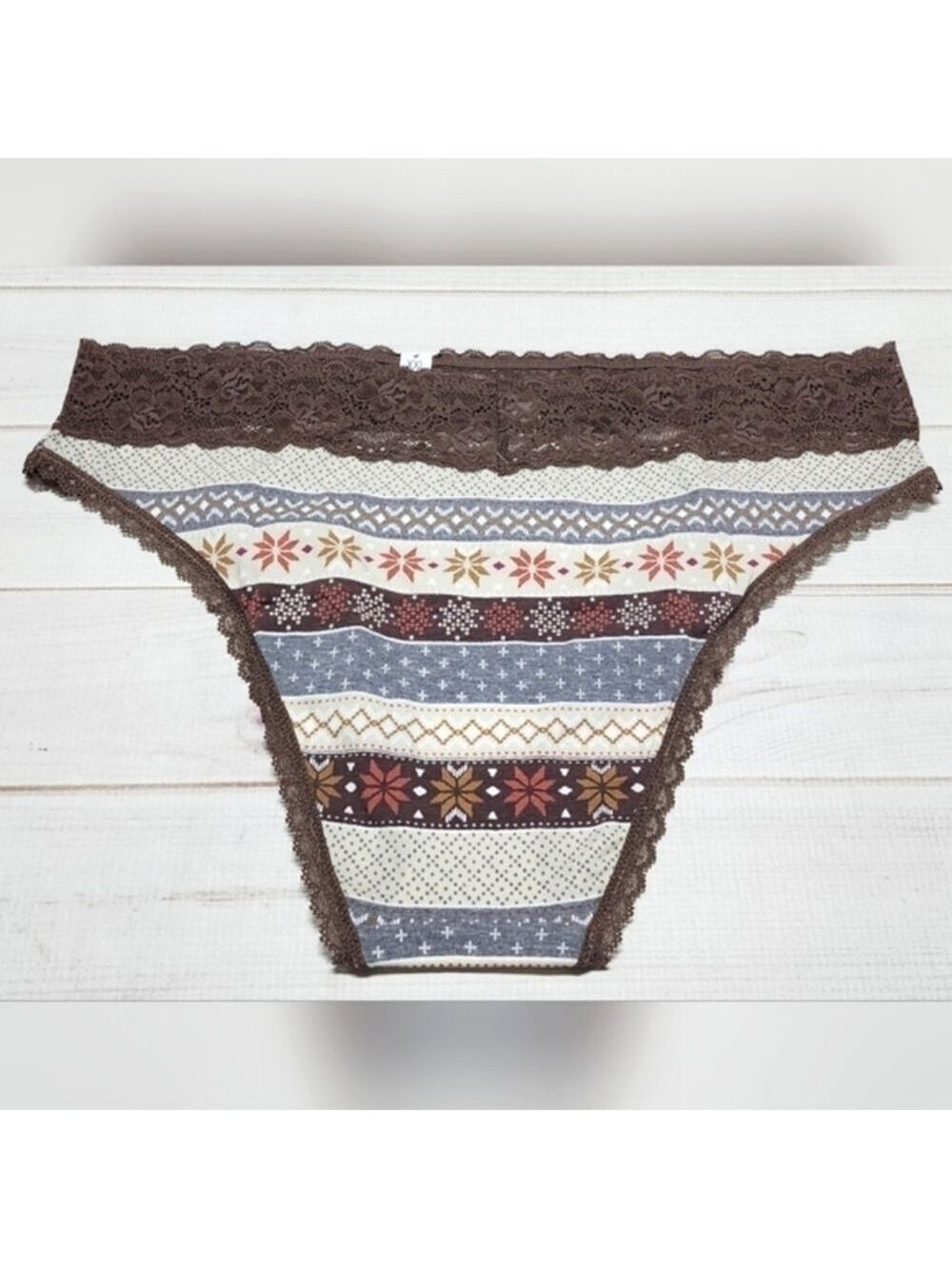 Maurices Simply Comfy Fairisle Cotton Cheeky Panty XXL - New With Tags - Picture 2 of 4